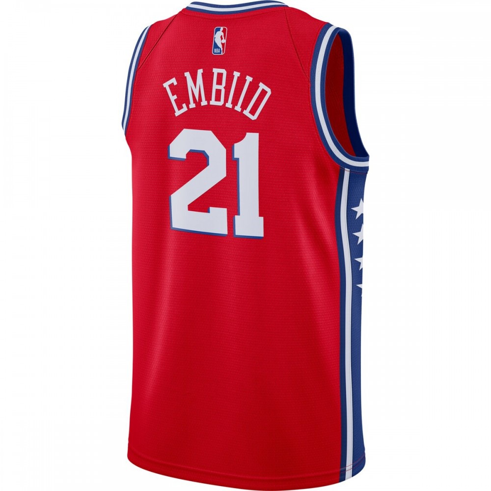 Joel Embiid Philadelphia 76ers Jordan Brand 2020/21 Swingman Jersey - Statement Edition - Red-Pro Kit Vault | Brand New 26/27 Sports Jerseys